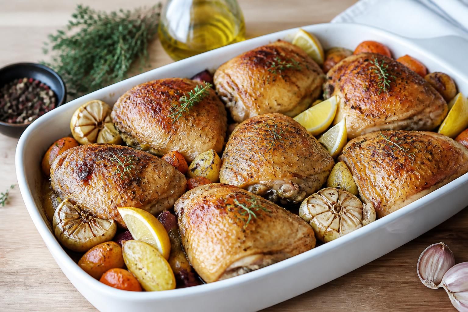 découvrez notre recette incontournable pour réussir des cuisses de poulet croustillantes au four, simples et savoureuses, parfaites pour un repas gourmand et facile à préparer.