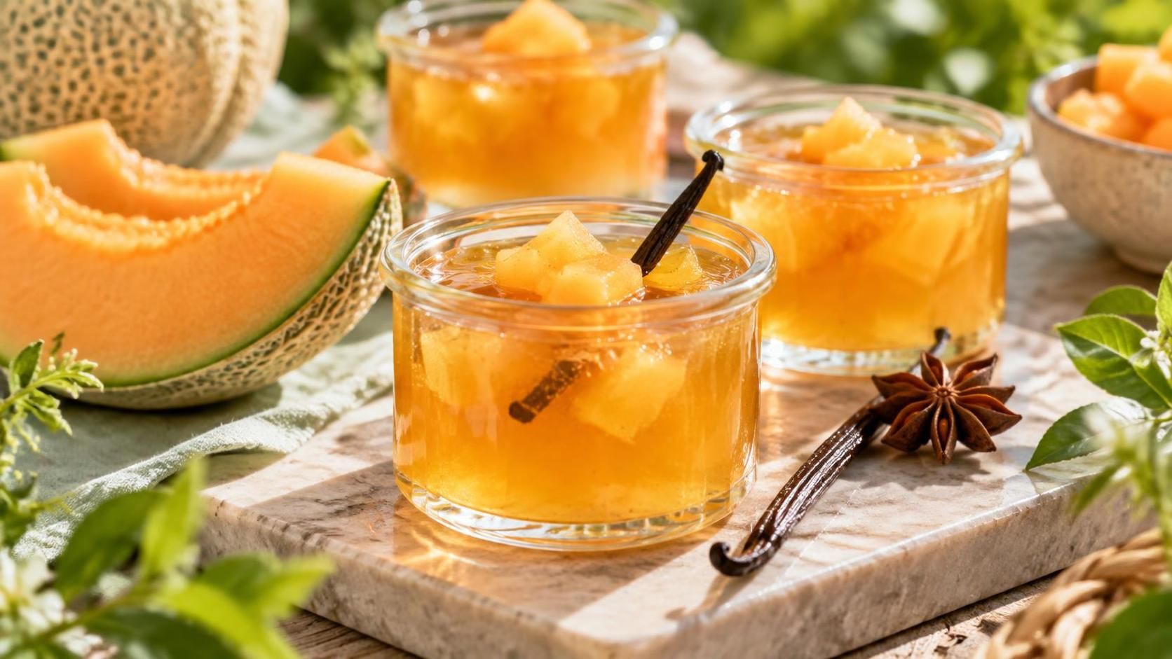 découvrez un délice gélifié au melon, une gourmandise fraîche et innovante qui séduit par sa texture fondante et sa saveur fruitée.