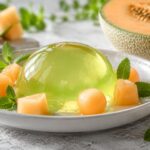savourez un délice gélifié au melon, frais et innovant, pour une pause gourmande aux notes fruitées et rafraîchissantes.