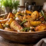 découvrez la recette authentique des pommes de terre rôties croustillantes de nos grands-mères : dorées, fondantes et faciles à préparer.